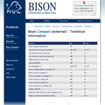 Bison Bede Technical Specifications Page Screenshot