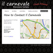 Il Carnevale Contact Page Screenshot