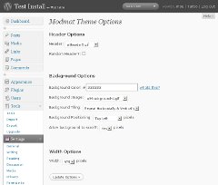 Modmat options page