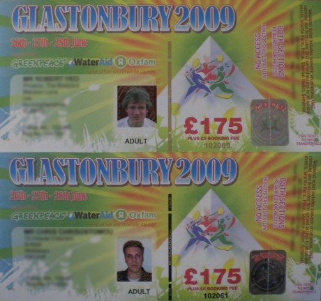 Glastonbury 2009 tickets have arrived!