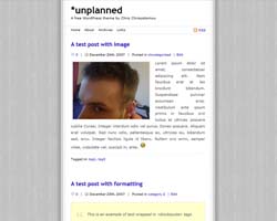 *unplanned - a free theme for WordPress